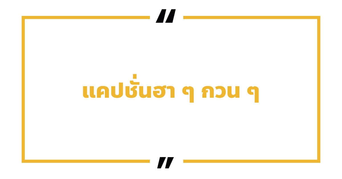 แคปชั่นฮา ๆ กวน ๆ