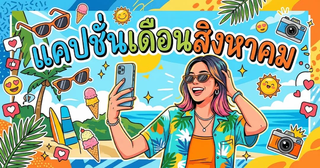200 แคปชั่นเดือนสิงหาคม %thyear% / %currentyear% ครบทุกอารมณ์ โพสต์ได้เลย