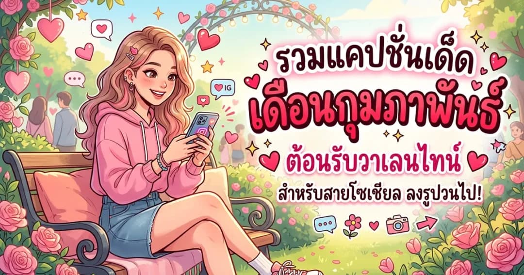 200 แคปชั่นเดือนกุมภาพันธ์ %thyear% / %currentyear% โดนใจ โพสต์ปัง ทุกสไตล์