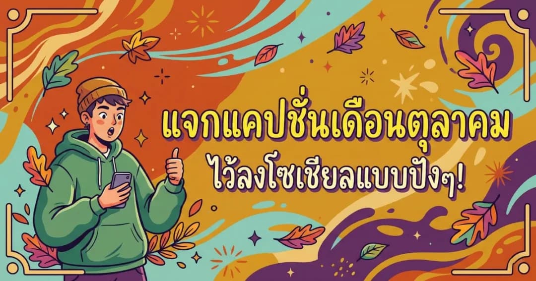 200 แคปชั่นเดือนตุลาคม %thyear% โดนใจ โพสต์ปังทุกสไตล์