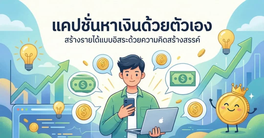 100 แคปชั่นหาเงินด้วยตัวเองได้ สร้างแรงใจสู่ความสำเร็จ