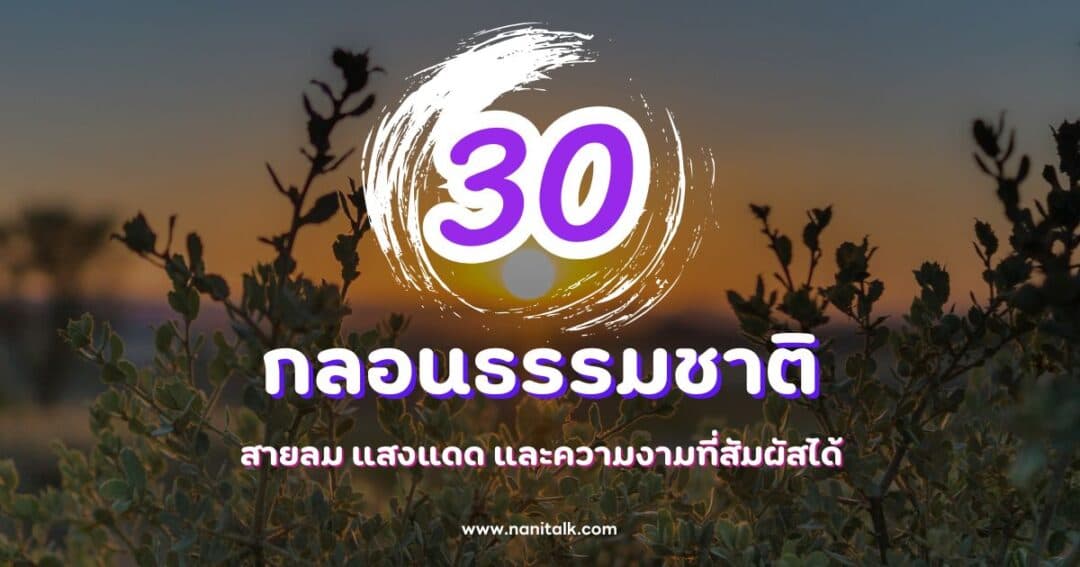 30 กลอนธรรมชาติ สายลม แสงแดด และความงามที่สัมผัสได้