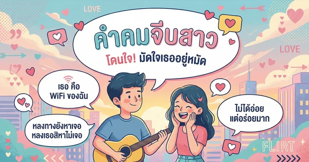 100 คำคมจีบสาว %thyear% / %currentyear% หวาน กวน โดนใจสาวๆ ทุกสไตล์