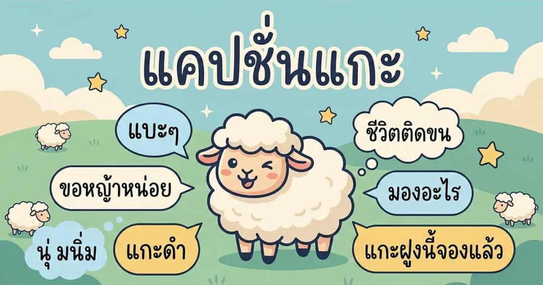 100 แคปชั่นแกะ %thyear% / %currentyear% น่ารัก ๆ ฮา ๆ กวน ๆ โพสต์แล้วปัง