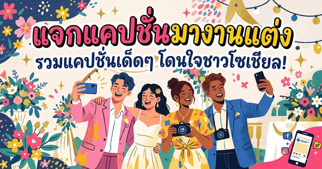 200 แคปชั่นมางานแต่ง %thyear% หวาน กวน ซึ้ง ครบทุกอารมณ์