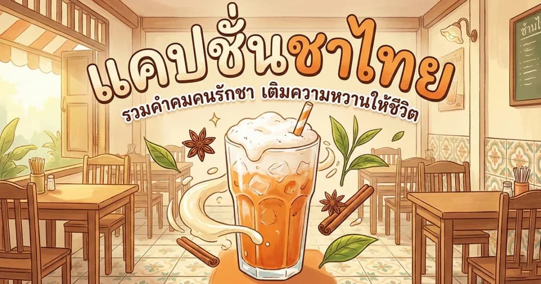 200 แคปชั่นชาไทย %thyear% / %currentyear% โดนใจ หวาน กวน ฮาครบ