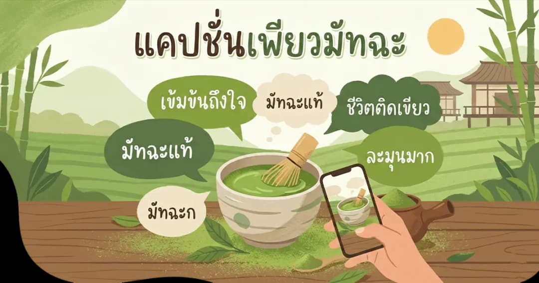 200 แคปชั่นเพียวมัทฉะ %thyear% / %currentyear% โพสต์ปัง เรียกไลก์กระจาย