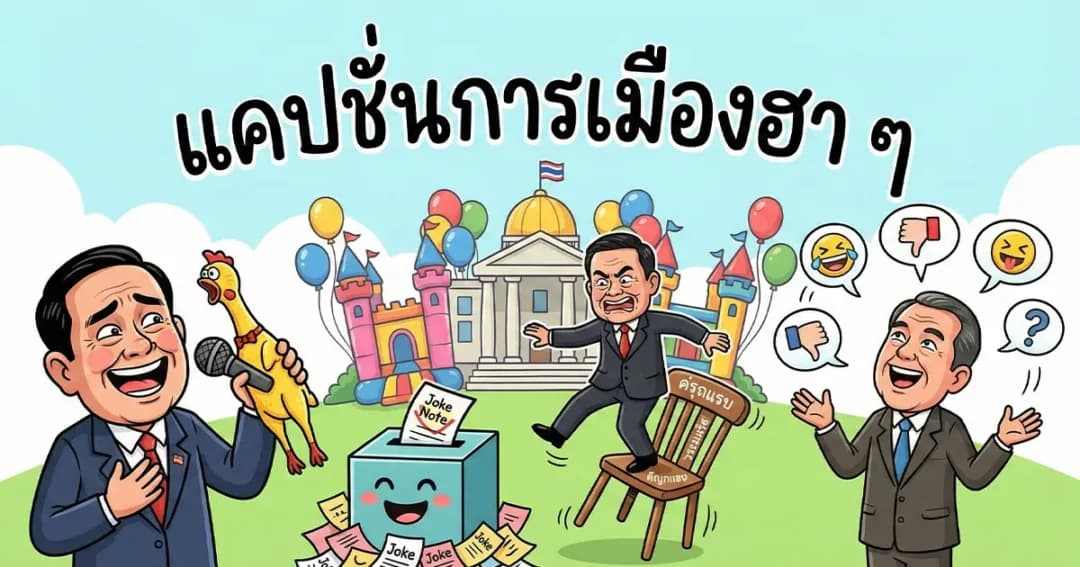 200 แคปชั่นการเมืองฮา ๆ %thyear% / %currentyear% โดนใจสายโซเชียลทุกค่าย