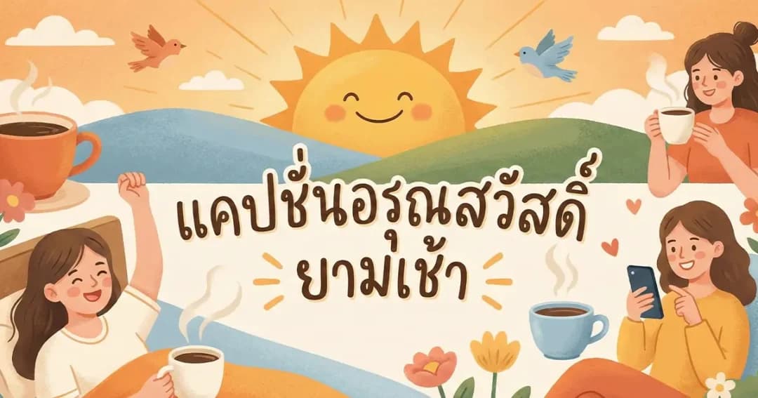 200 แคปชั่นอรุณสวัสดิ์ยามเช้า %thyear% / %currentyear% โพสต์ปังทุกวัน