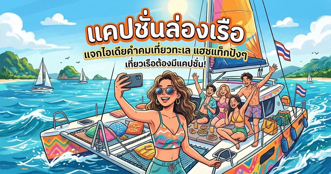 200 แคปชั่นล่องเรือ %thyear% / %currentyear% โดนใจ โพสต์ปังเรียกไลก์