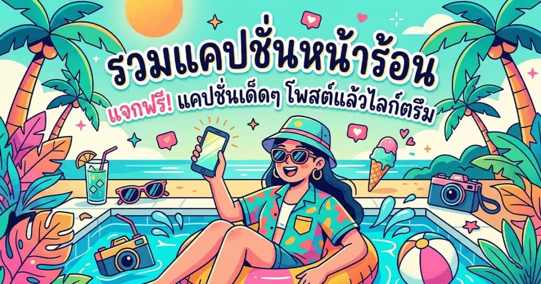 200 แคปชั่นหน้าร้อน %thyear% กวน ฮา อ่อย โพสต์รับซัมเมอร์ยอดไลก์พุ่ง