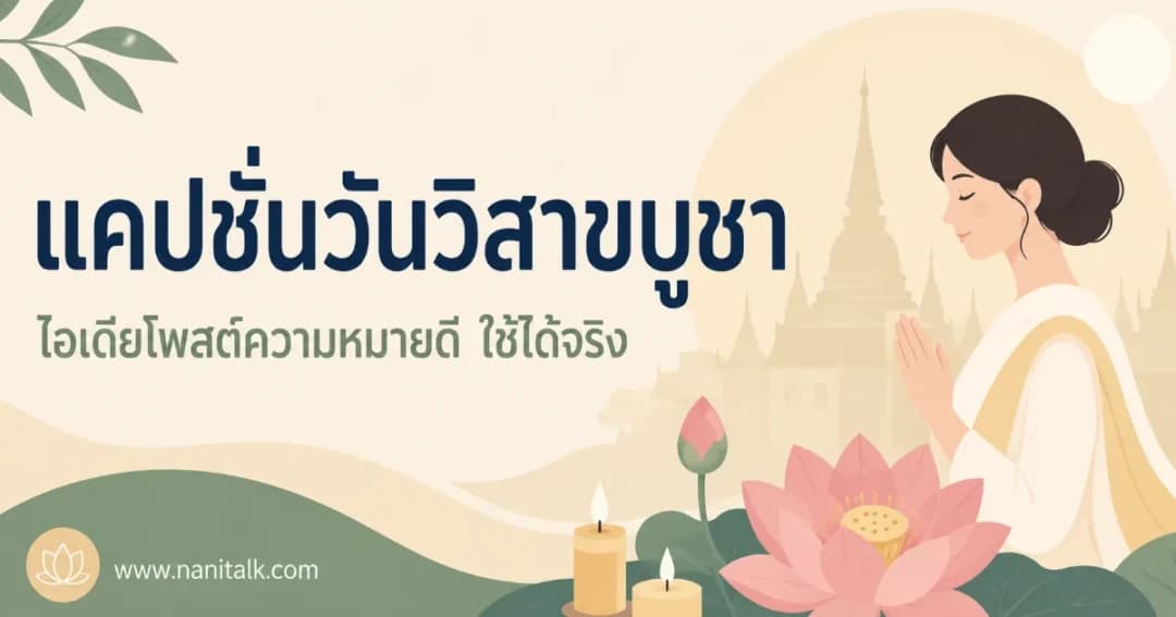 200 แคปชั่นวันวิสาขบูชา %thyear% โพสต์สั้น โดนใจ ทุกอารมณ์