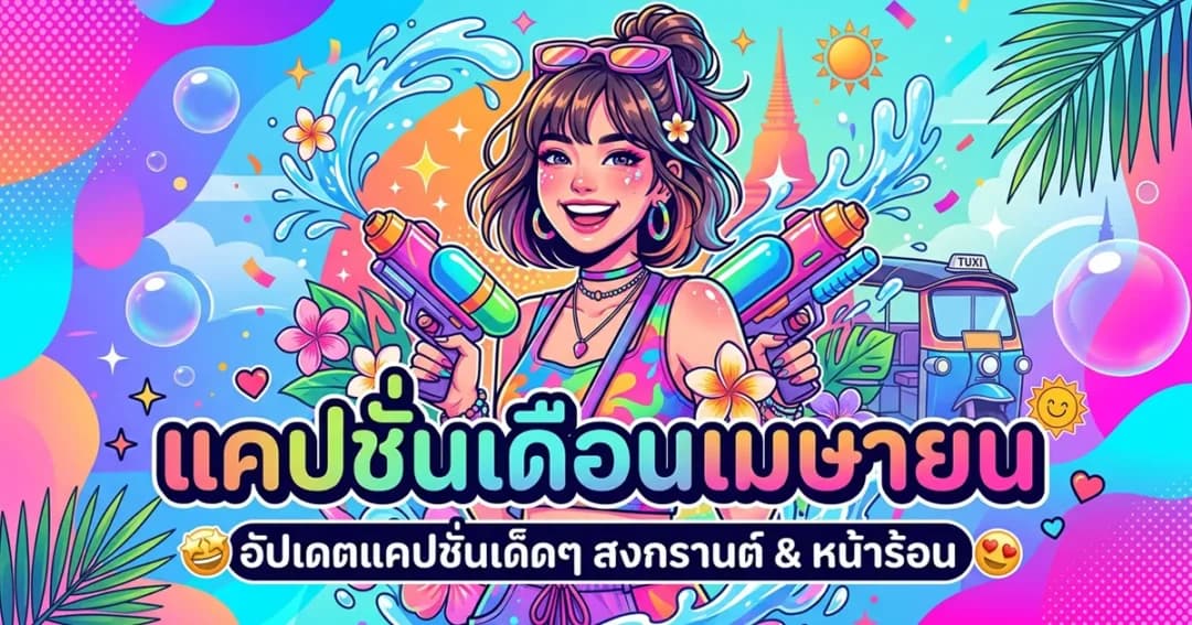 200 แคปชั่นเดือนเมษายน %thyear% / %currentyear% โดนใจ เรียกไลก์ปัง!