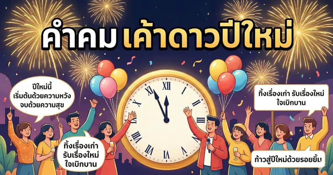 100 คำคมเค้าดาวปีใหม่ แคปชั่นส่งท้ายปี ต้อนรับปีใหม่ ฮาๆ ซึ้งๆ