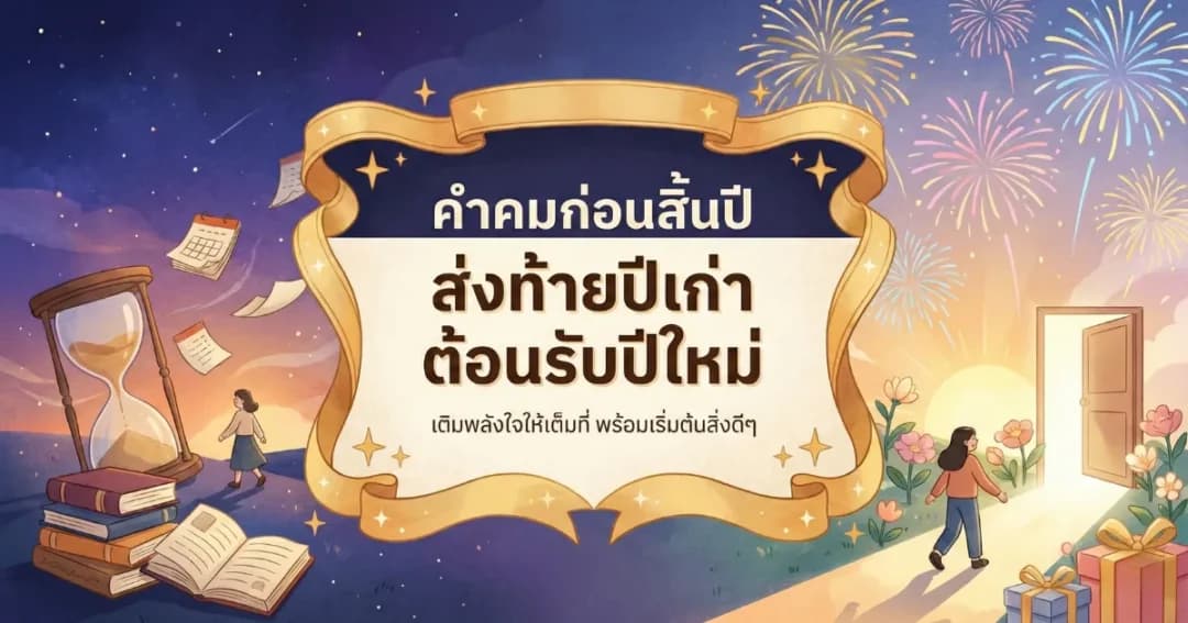 100 คำคมก่อนสิ้นปี %thyear% ส่งท้ายปีเก่า ต้อนรับปีใหม่อย่างมีความหมาย
