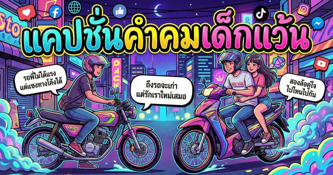 200 แคปชั่นคำคมเด็กแว้น %thyear% / %currentyear% โดน ๆ กวน ๆ สไตล์สายซิ่งแท้ ๆ