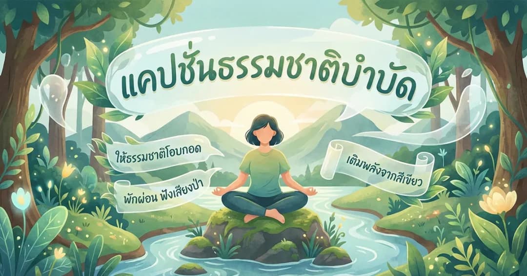 200 แคปชั่นธรรมชาติบำบัด %thyear% ฮีลใจ เติมพลังชีวิตด้วยธรรมชาติ