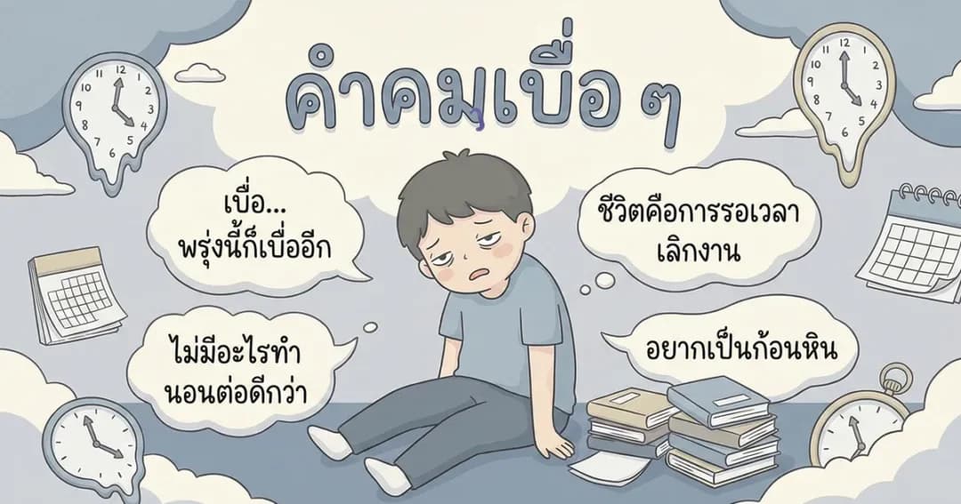 200 คำคมเบื่อ ๆ %thyear% / %currentyear% ระบายความเหงาเซ็งซึมให้หายเบื่อ